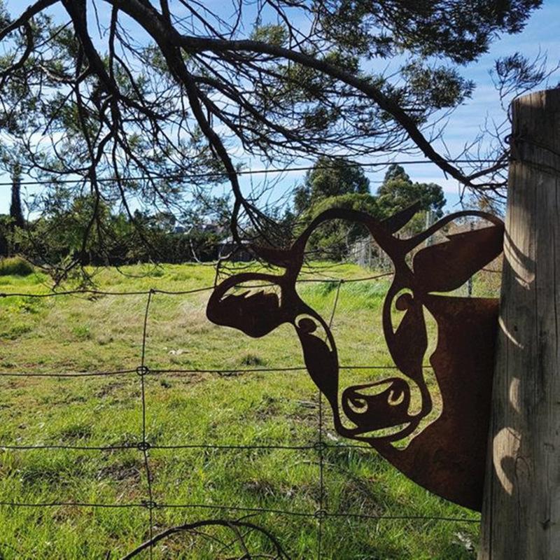 hambort™-Outdoor garden farm peeping goat metal artwork interior decoration (meaning pastoral, natural and friendly)