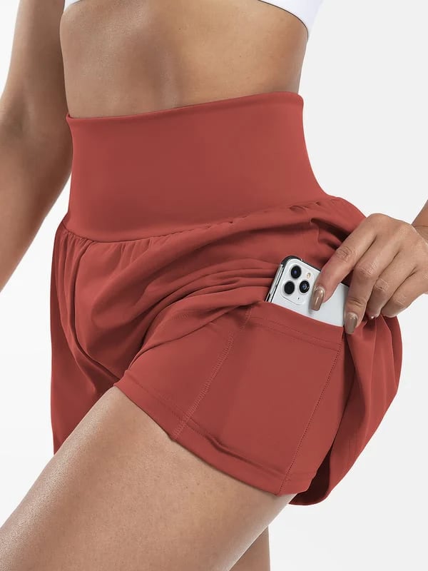 ✨️2025 New Hot Sales🥰High Waisted 2-in-1 Yoga Shorts & Side Pockets