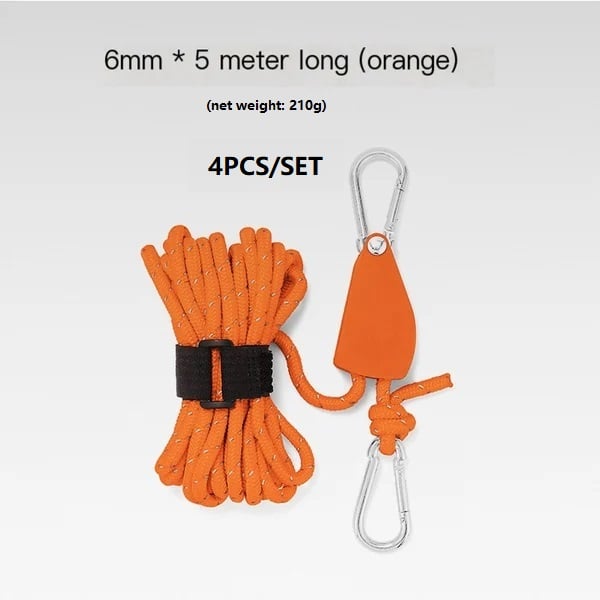 hambort™-Portable Adjustable Fix Tent High Strength Fast Release Pulley Camping Rope(4 Pcs/Set)