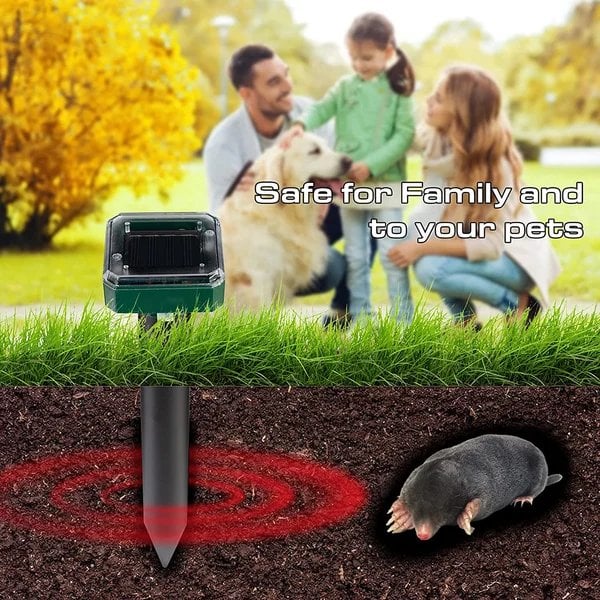 hambort™-Solar Powered Mole Repellent (Same for snakes/pests/rodents)