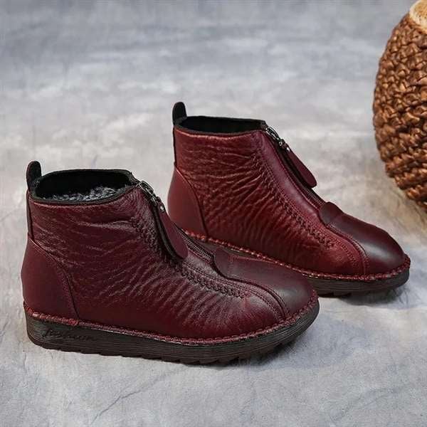 2025 popular winter boots!Women's Genuine Leather Non-Slip Ankle Boots