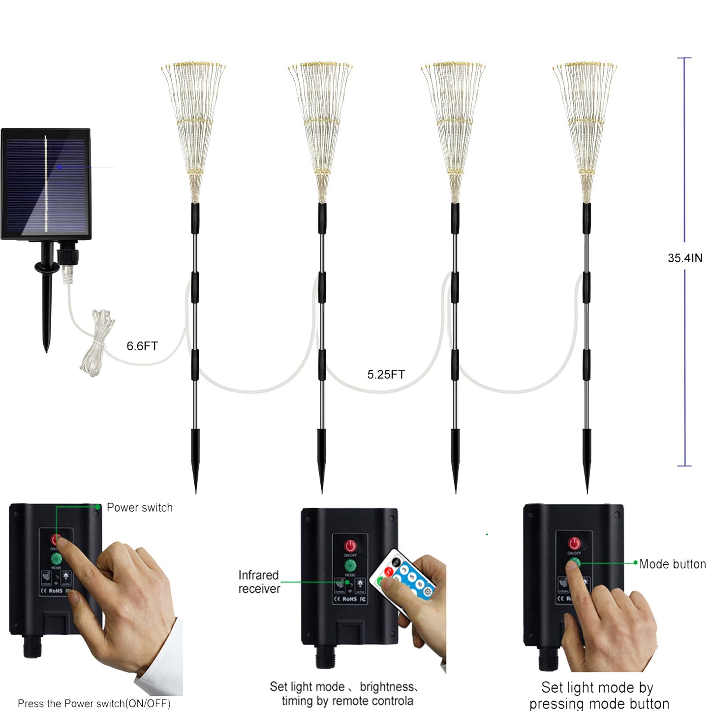 hambort™-Waterproof  Solar Garden Fireworks Lamp