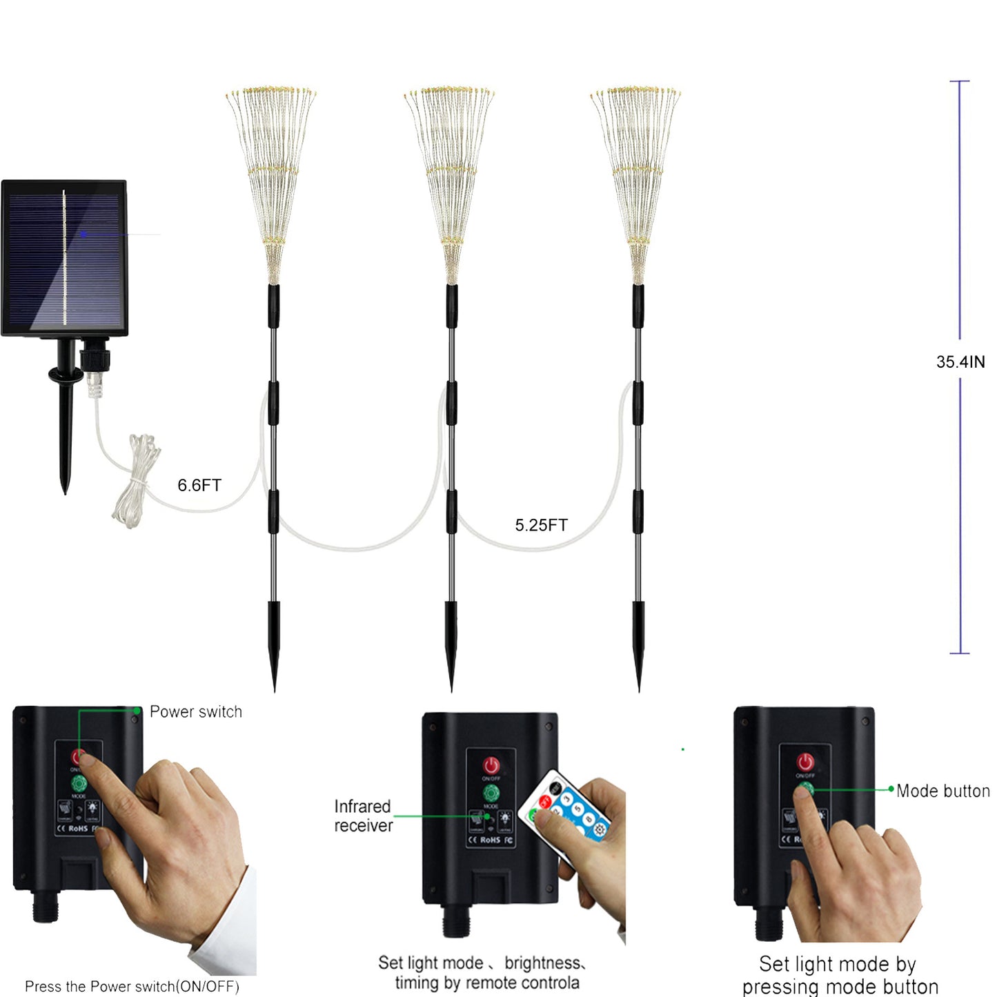 hambort™-Waterproof  Solar Garden Fireworks Lamp