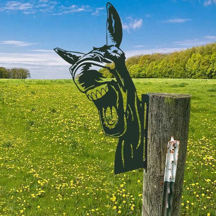 hambort™-Outdoor garden farm peeping goat metal artwork interior decoration (meaning pastoral, natural and friendly)