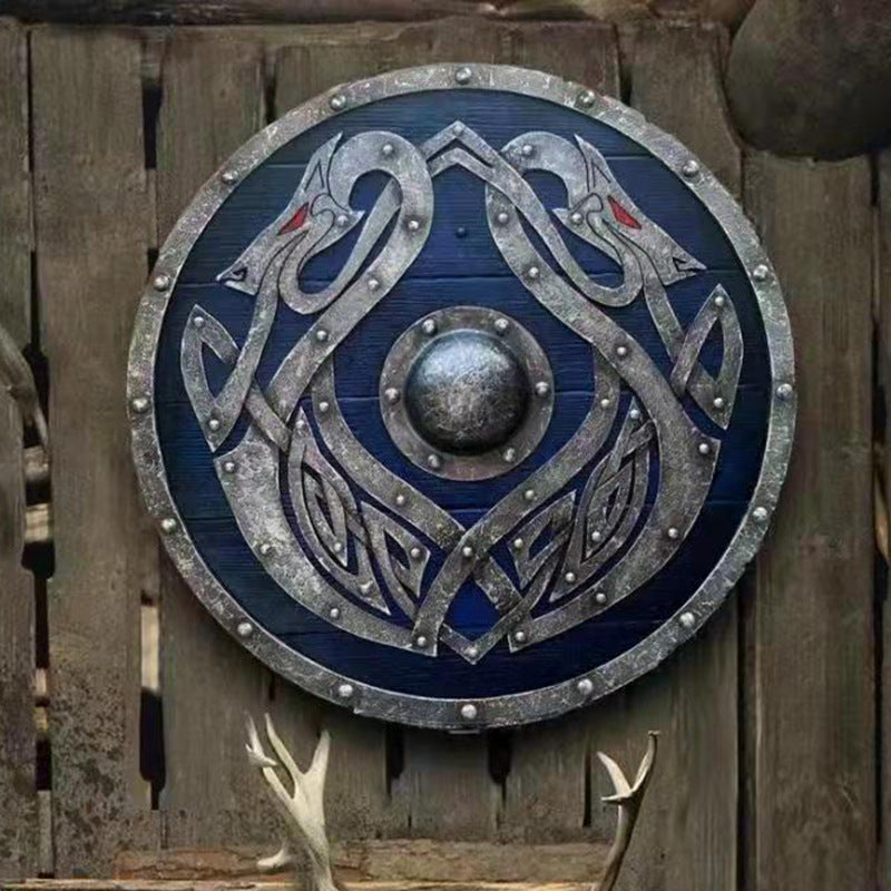 hambort™-Eivor Valhalla Raven Battle Damaged Viking Wooden Shield 30CM