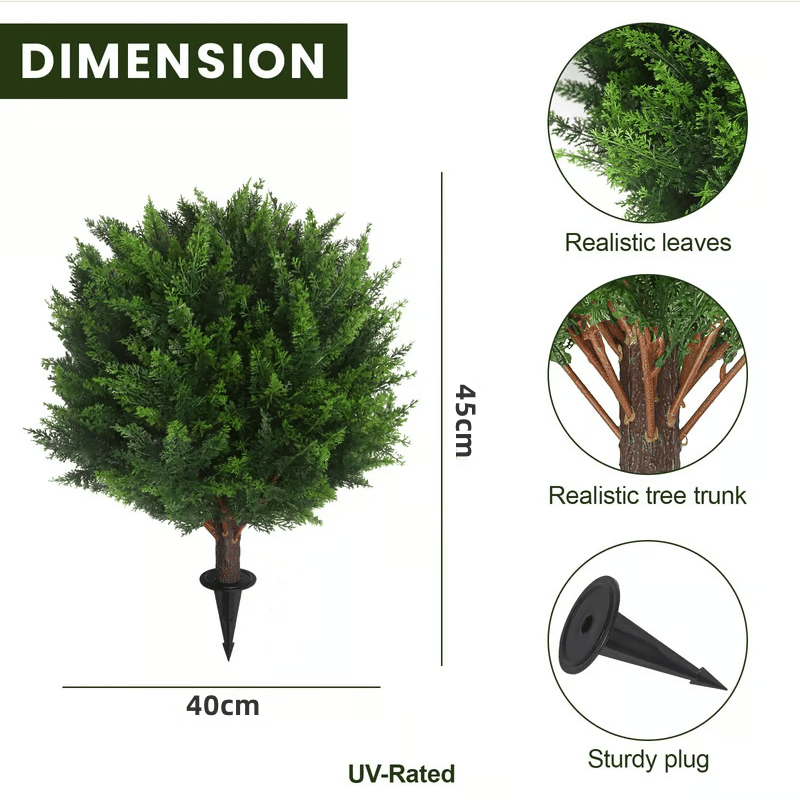 💥LAST DAY 49% OFF-UV Resistant Artificial Cedar Topiary Ball Tree