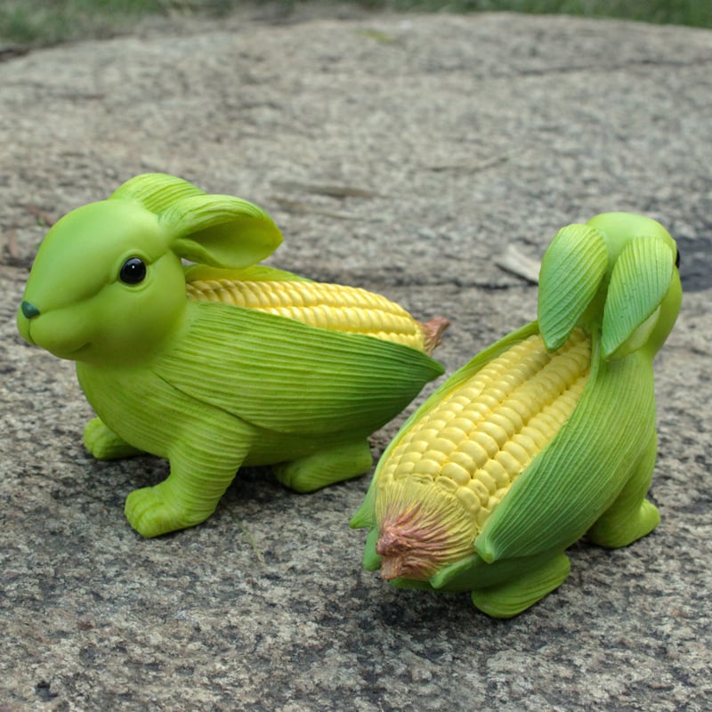 hambort™- Cute Rabbit Sculpture Creative 2-in-1 Corn Rabbit Ornaments