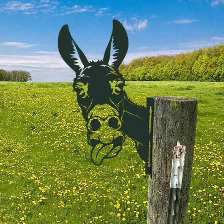 hambort™-Outdoor garden farm peeping goat metal artwork interior decoration (meaning pastoral, natural and friendly)