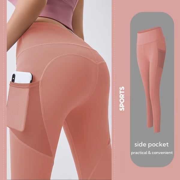 🎁Last Day 49% OFF 🔥High Waisted Side Pocket Shaping Training Leggings