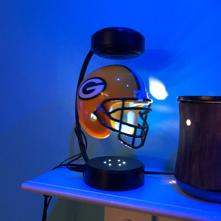 hambort™-NFL Rotating Levitating Hover Helmet With LED Lighting & Hover Football With Bluetooth Speaker