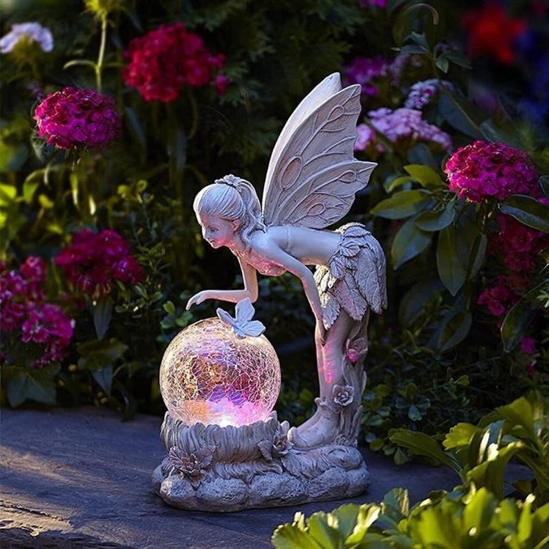 hambort™-Home garden solar energy decoration Fairy Statue