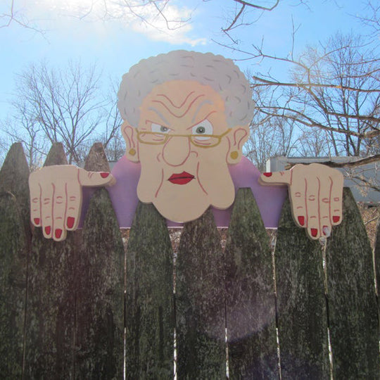 hambort™-Fence Decoration Nosy Old Man and Lady Garden Yard Art