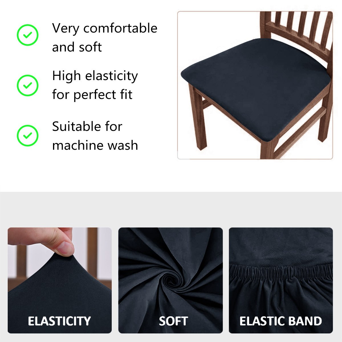 Chair Covers – Stretchy, Removable & Washable Protectors for Dining Room Chairs! 🪑