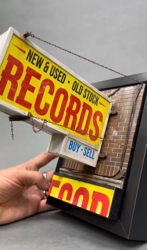 Record Store Retro Wall Light - Record Collector Gift