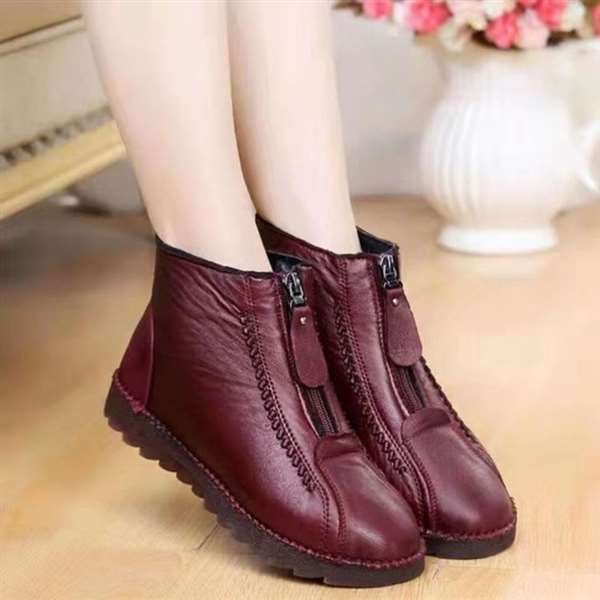 2025 popular winter boots!Women's Genuine Leather Non-Slip Ankle Boots