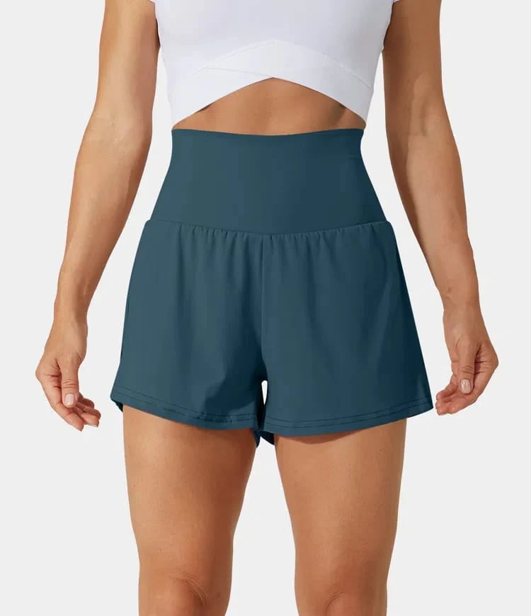 ✨️2025 New Hot Sales🥰High Waisted 2-in-1 Yoga Shorts & Side Pockets