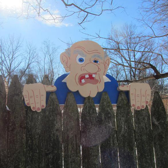 hambort™-Fence Decoration Nosy Old Man and Lady Garden Yard Art