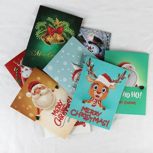 🎅5D Diamond Painting Christmas Cards New Arrival (8 Pack)