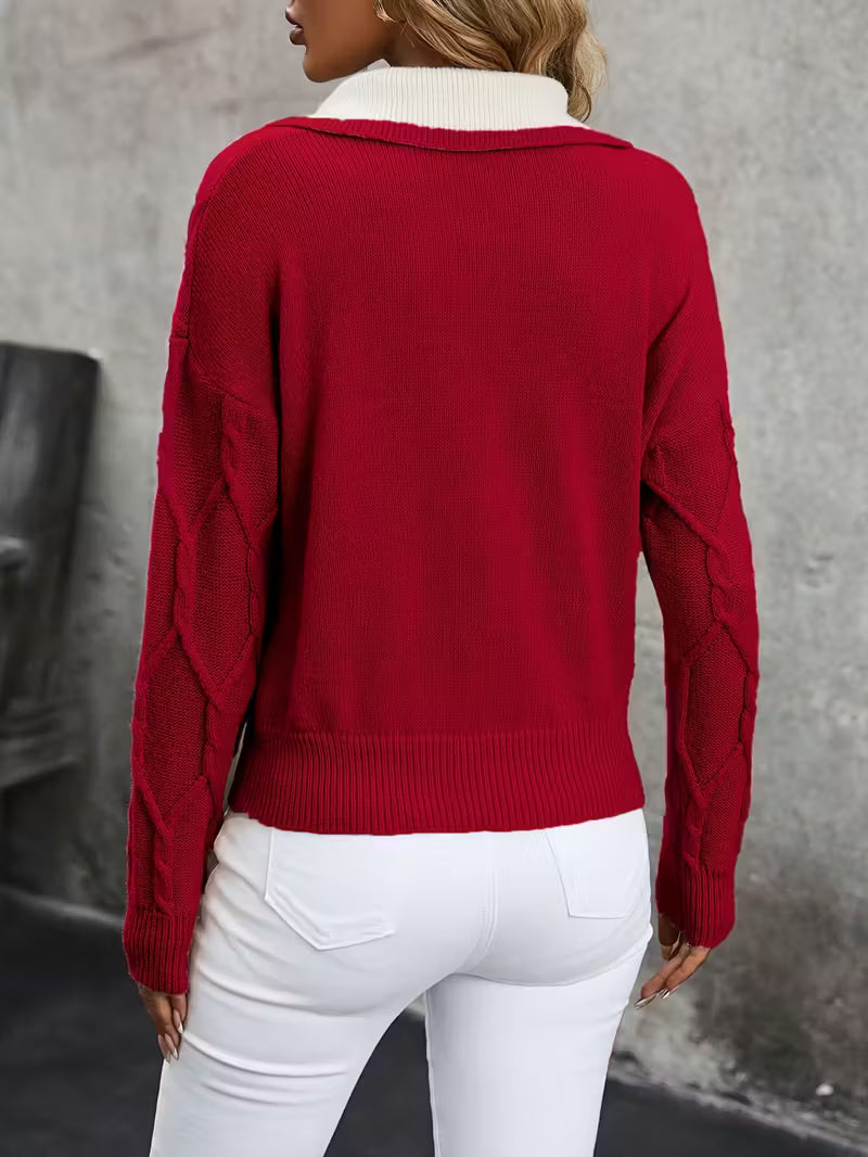 Elegant Collared Sweater