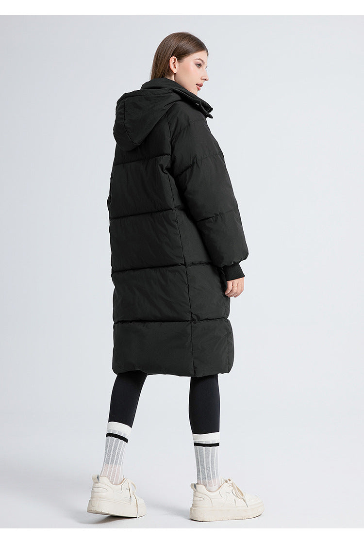 ⚡💥Built for Extreme Cold ❄️Thickened hooded long down jacket