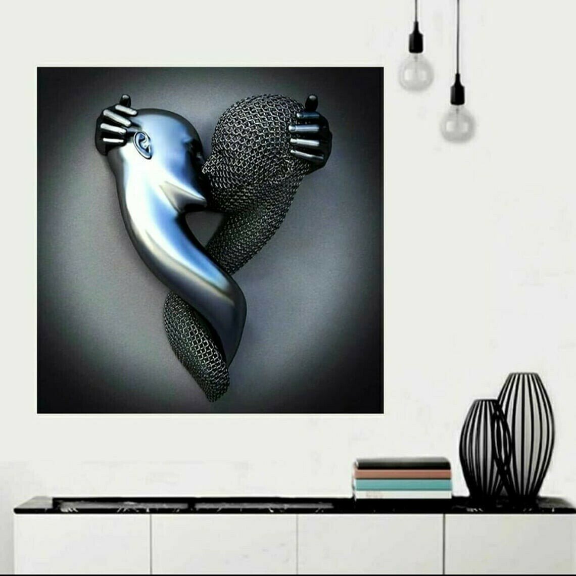 hambort™- Love Heart Gray-3D Art Wall