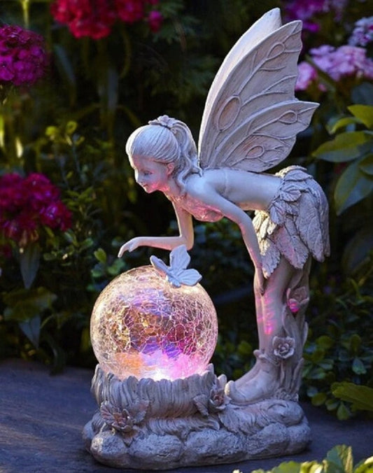 hambort™-Home garden solar energy decoration Fairy Statue