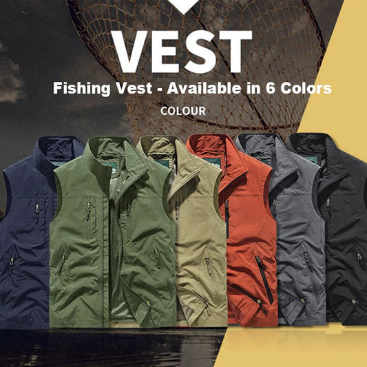 🔥Men's Oversized Sleeveless Vest Jacket With Pockets🧥