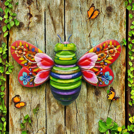 hambort™-Iron Bee Art Sculpture Hanging Wall Decorations for Garden