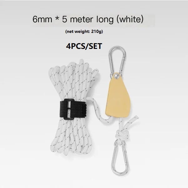 hambort™-Portable Adjustable Fix Tent High Strength Fast Release Pulley Camping Rope(4 Pcs/Set)