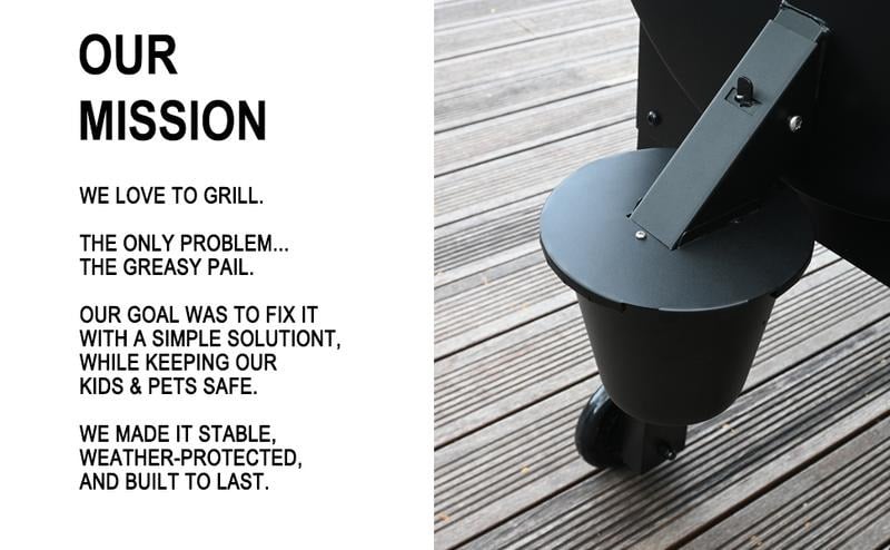 Grease Bucket with Lid & Silicone Liner