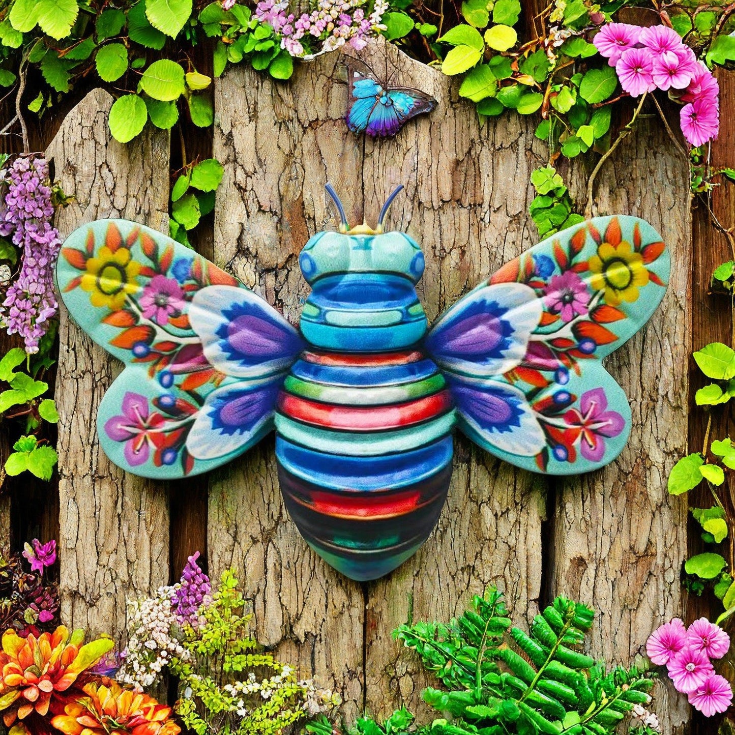 hambort™-Iron Bee Art Sculpture Hanging Wall Decorations for Garden