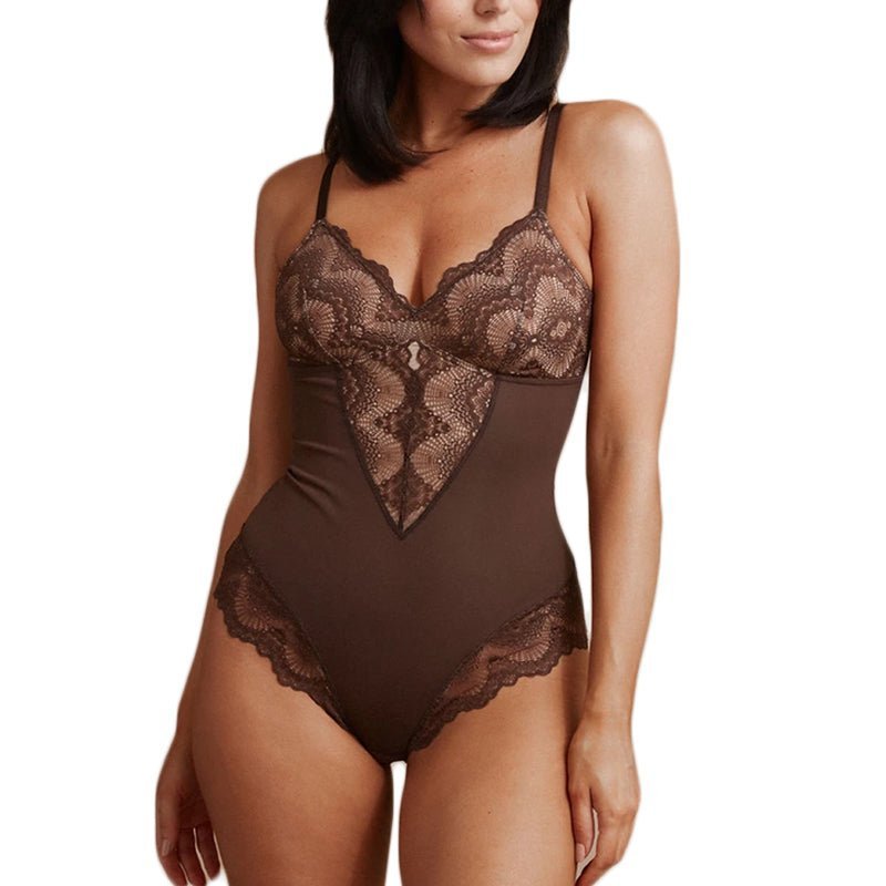 2025 summer Sexy Lace Tummy Control Bodysuit