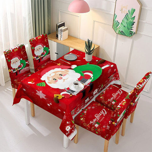 Waterproof Christmas Tablecloth And Chair Cover