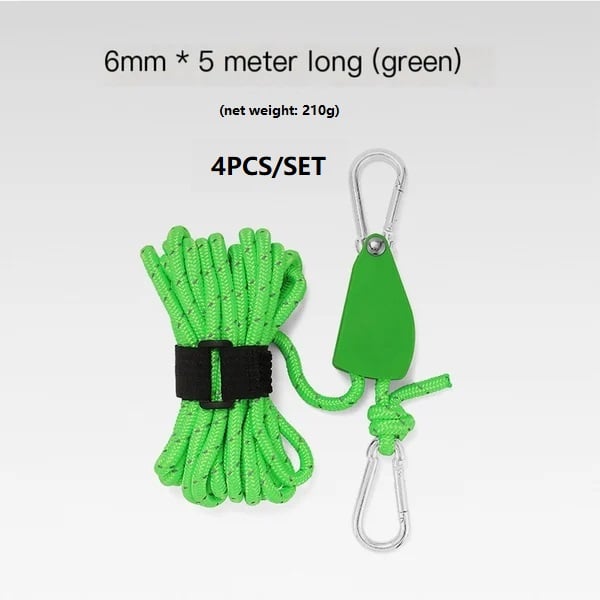 hambort™-Portable Adjustable Fix Tent High Strength Fast Release Pulley Camping Rope(4 Pcs/Set)