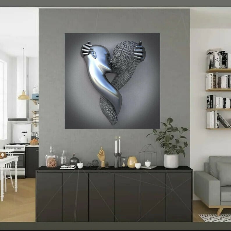 hambort™- Love Heart Gray-3D Art Wall