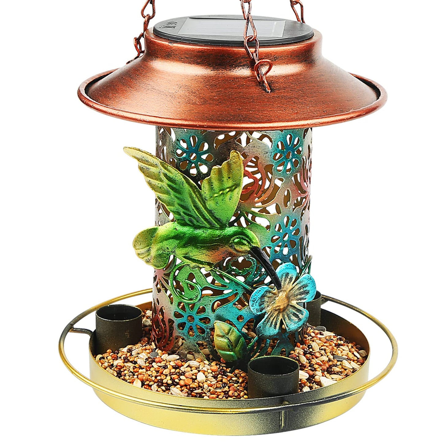 hambort™-Metal Bird Feeder Outdoor Hanging Solar Lamp