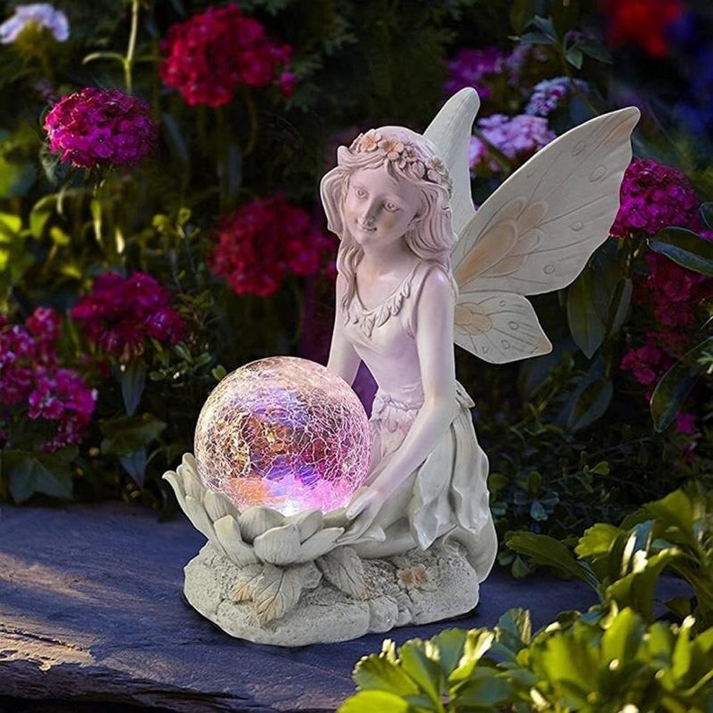 hambort™-Home garden solar energy decoration Fairy Statue